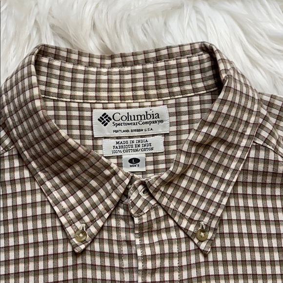 Columbia Short  Sleeved Button Down Shirt, plaid - Picture 6 of 9